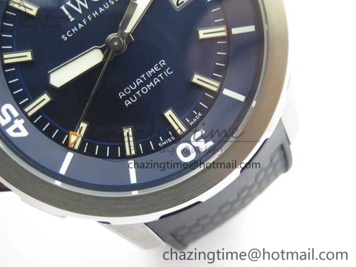 MIROTIME 0124 RelaxedFit Aquatimer Automatic IW329004 V6F 1:1 Best Edition Blue Dial on Rubber Strap MIYOTA 7095